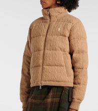 Polo Ralph Lauren Cable-knit wool and cashmere down jacket