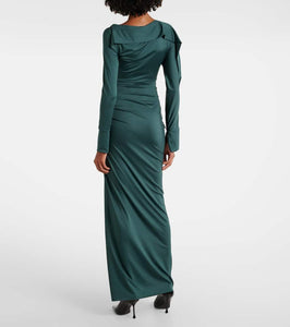 Victoria Beckham Ruched asymmetric gown