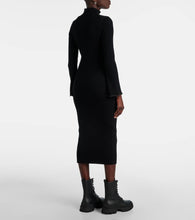Moncler Ribbed-knit midi dress