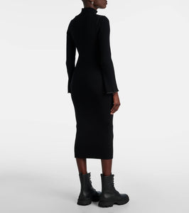 Moncler Ribbed-knit midi dress