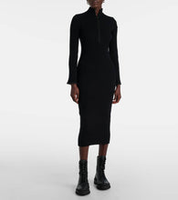 Moncler Ribbed-knit midi dress
