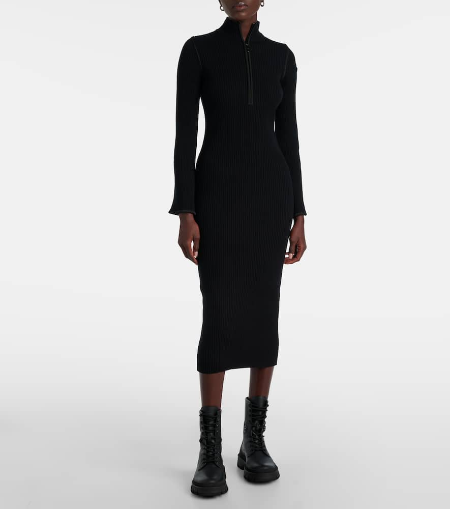 Moncler Ribbed-knit midi dress