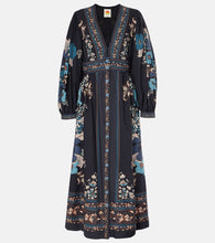 Farm Rio Blossom Tapestry cotton midi dress