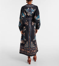Farm Rio Blossom Tapestry cotton midi dress