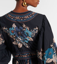Farm Rio Blossom Tapestry cotton midi dress