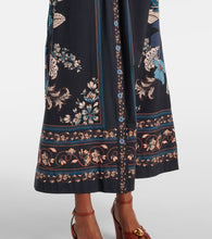 Farm Rio Blossom Tapestry cotton midi dress