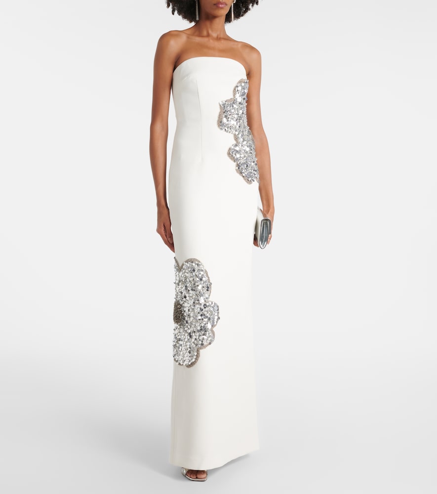 Rebecca Vallance Layana strapless embellished gown