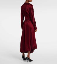 Victoria Beckham Cutout draped crêpe satin midi dress