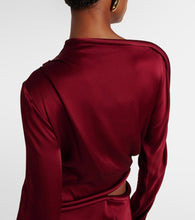 Victoria Beckham Cutout draped crêpe satin midi dress