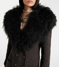 Magda Butrym Shearling-trimmed cashmere coat