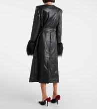 Magda Butrym Shearling-trimmed leather coat