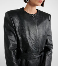 Magda Butrym Shearling-trimmed leather coat