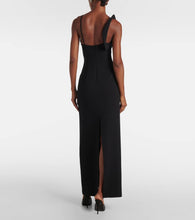 Magda Butrym Floral-appliqué wool-blend gown
