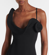 Magda Butrym Floral-appliqué wool-blend gown