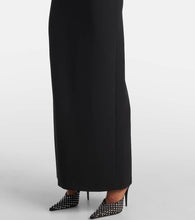 Magda Butrym Floral-appliqué wool-blend gown