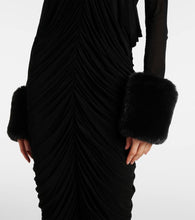 Magda Butrym Faux fur-trimmed maxi dress