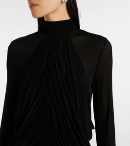 Magda Butrym Faux fur-trimmed maxi dress