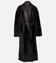 Yves Salomon Leather-trimmed shearling coat - 伊夫·萨洛蒙皮革饰边羊毛皮大衣