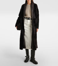 Yves Salomon Leather-trimmed shearling coat