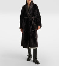 Yves Salomon Leather-trimmed shearling coat