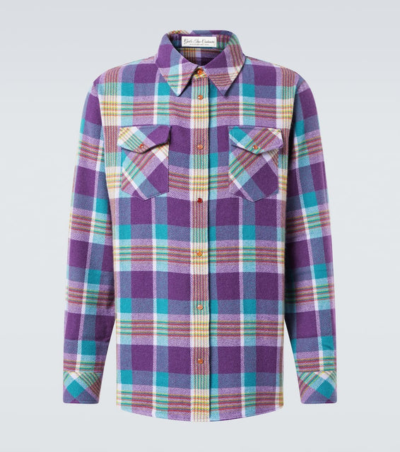 God's True Cashmere Checked cashmere shirt