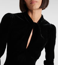 Ganni Cutout velvet midi dress