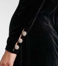 Ganni Cutout velvet midi dress