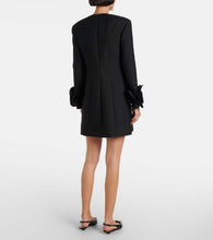 Valentino Crepe Couture floral-appliqué minidress