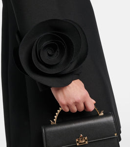 Valentino Crepe Couture floral-appliqué minidress