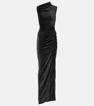 Rick Owens Lilies Svita ruched velvet jersey gown
