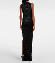 Rick Owens Lilies Svita ruched velvet jersey gown