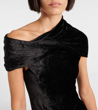 Rick Owens Lola asymmetric velvet gown