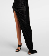 Rick Owens Lola asymmetric velvet gown