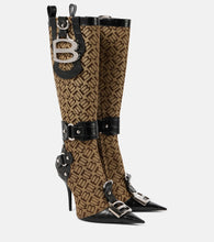 Balenciaga Essex leather-trimmed knee-high boots - Balenciaga Essex 皮革饰边过膝长靴
