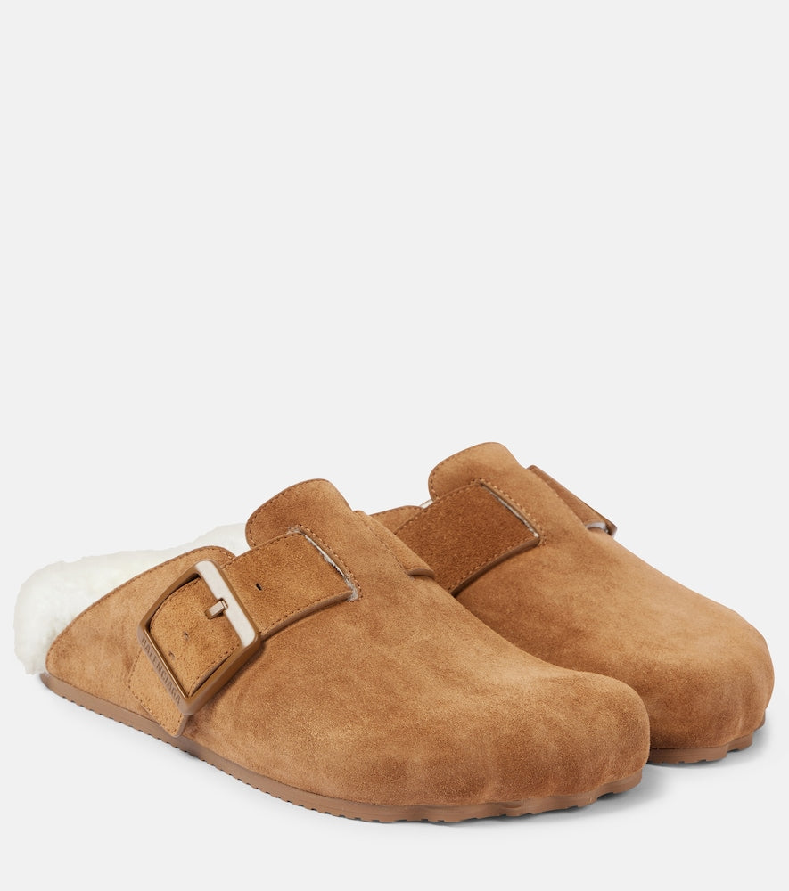 Balenciaga Sunday shearling-lined suede mules - Balenciaga Sunday 羊毛衬里麂皮穆勒鞋