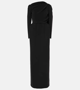 Balenciaga Caped cr√É¬™pe gown