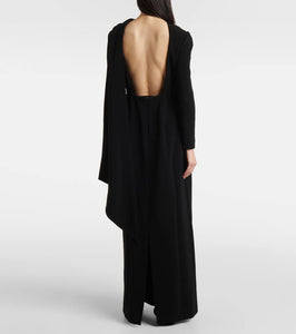 Balenciaga Caped cr√É¬™pe gown