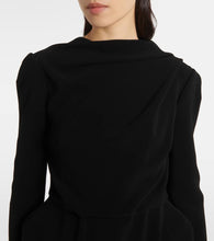 Balenciaga Caped cr√É¬™pe gown