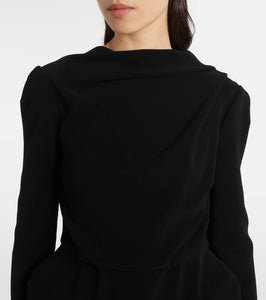 Balenciaga Caped cr√É¬™pe gown