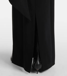 Balenciaga Caped cr√É¬™pe gown