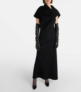 The Row Kamil paneled cashmere gown