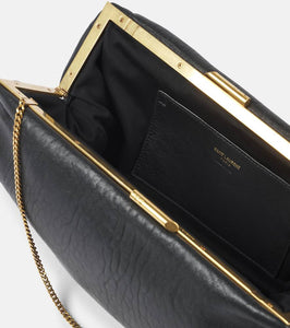 Saint Laurent Large leather clutch