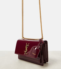 Saint Laurent Sunset Small patent leather shoulder bag