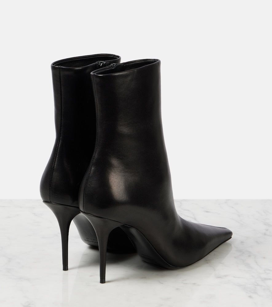 Saint Laurent Ashley 90 leather booties