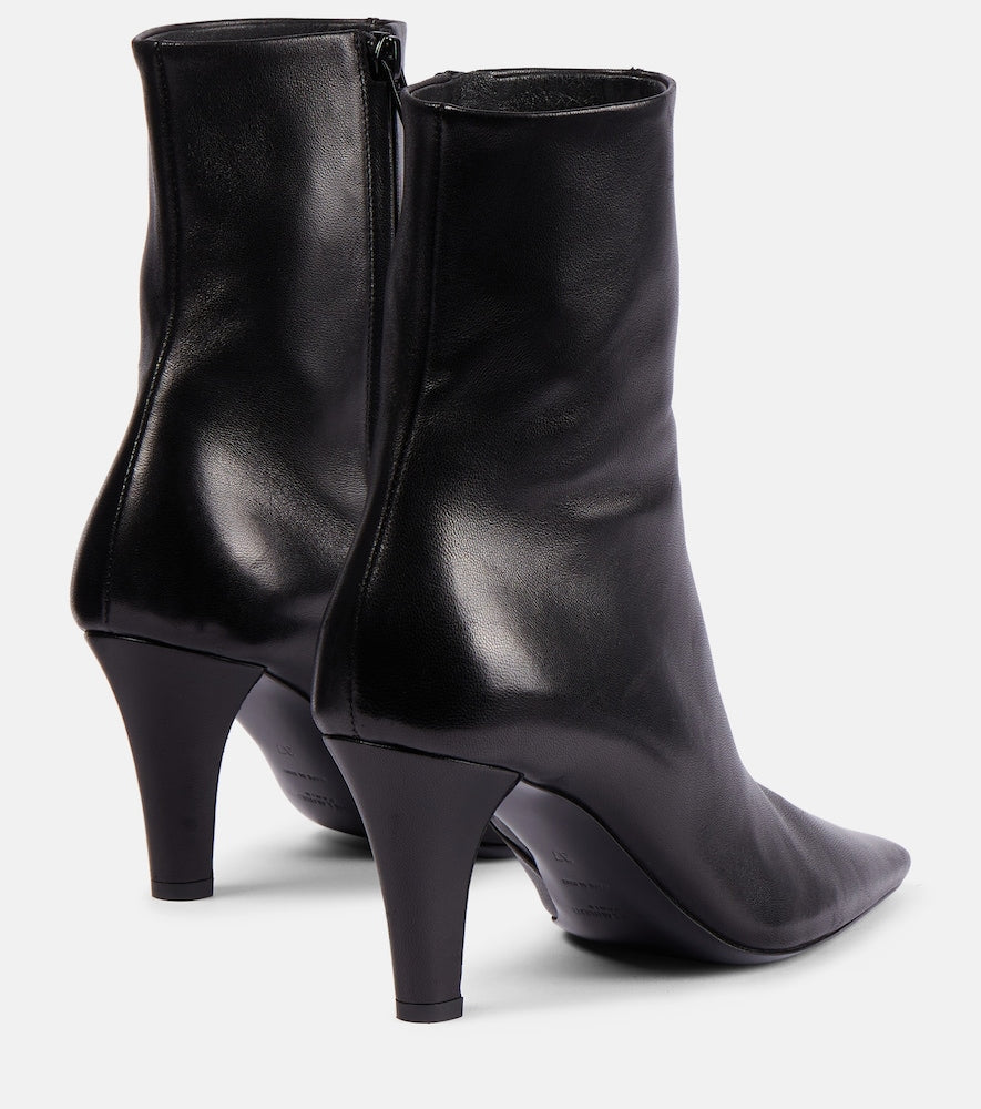 Saint Laurent Jill 75 leather ankle boots