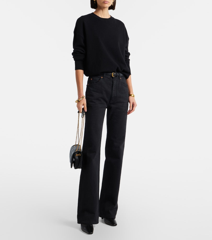 Saint Laurent Jill 75 leather ankle boots