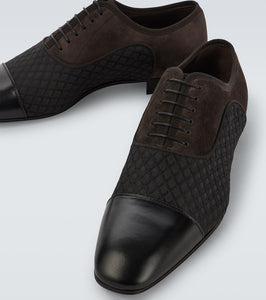 Christian Louboutin Greggo leather-trimmed Oxford shoes