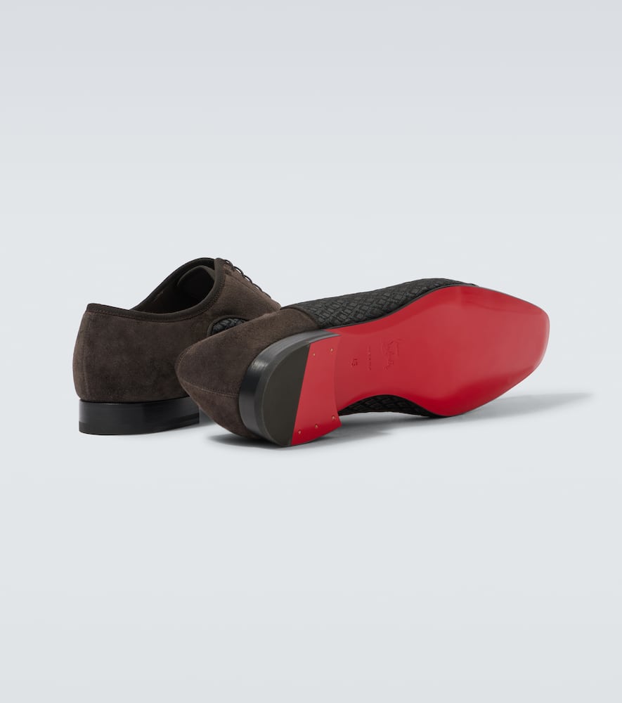Christian Louboutin Greggo leather-trimmed Oxford shoes