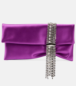 Jimmy Choo Zandra embellished satin clutch. Shop Jimmy Choo Clutches for women now.