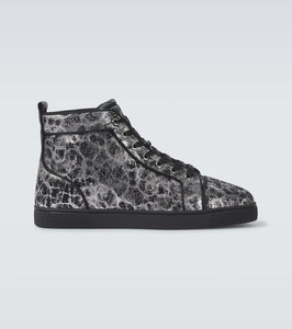 Christian Louboutin Louis printed leather high-top sneakers